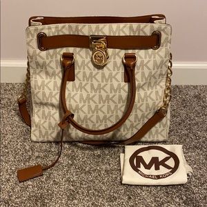 Michael Kors Hamilton large leather satchel